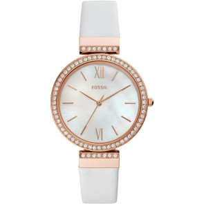 Uhrenarmband Fossil ES4581 Leder Weiss 16mm